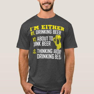 T-shirt Dans l'équitation 1 Drinking Beer 2 About To Drink