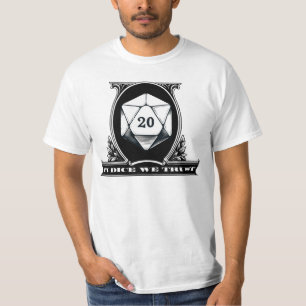 T-shirt Dans les dés nous faisons confiance - Dungeon D20