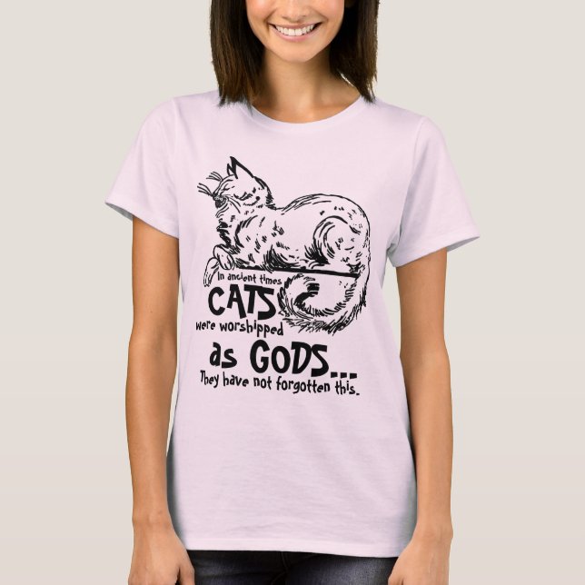 T-shirt Dans les temps anciens les chats étaient adorés co (Devant)