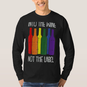 T-shirt Dans Les Vins Pas La Fierté Bisexuelle Étiquette D