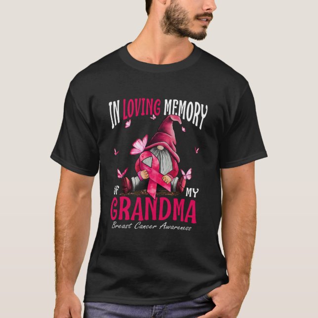 T-shirt Dans Loving Memory Of My Grandma Breast Cancer (Devant)