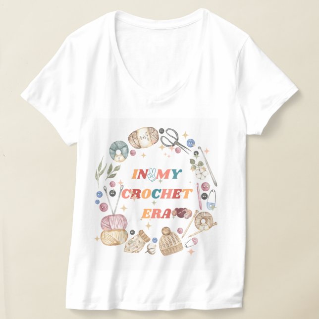 T-shirt Dans Ma chemise Crochet Era, Don de maman d'artisa (Poser)