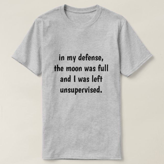 T-shirt dans ma défense, (Design devant)