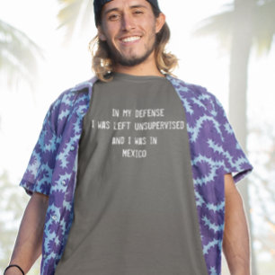 T-shirt Dans Ma Défense, Drôle Mexique Boire