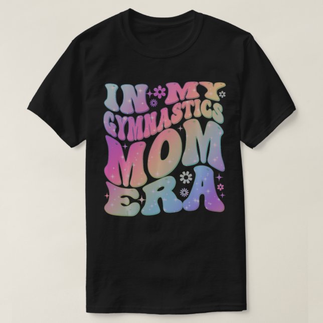 T-shirt Dans Ma Gymnastique Maman Era Mama Cheer Retro Vin (Design devant)