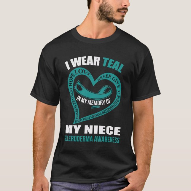 T-shirt Dans ma mémoire de ma nièce SCLERODERMA SENSIBILIS (Devant)