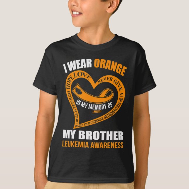 T-shirt Dans ma mémoire de mon frère LEUKEMIA CONSCIENCE (Devant)