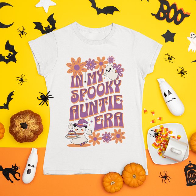 T-shirt Dans Ma Tante Éffrayante Époque Rétro Halloween (Créateur téléchargé)