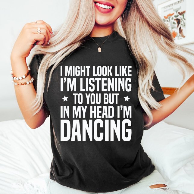 T-shirt Dans ma tête, je danse drôle Dance Lover Noir (In my Head i'm Dancing Funny Dance Lover Black T-Shirt)