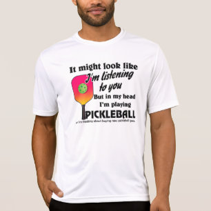 T-shirt Dans ma tête, je joue au Pickleball drôle
