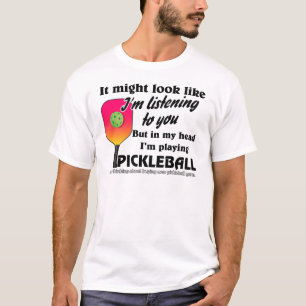 T-shirt Dans ma tête, je joue au Pickleball drôle