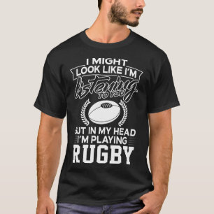 T-shirt Dans ma tête je joue au rugby