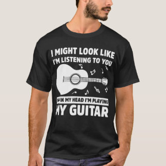 T-shirt dans Ma Tête Je joue de la musique drôle de guitar