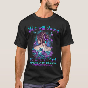 T-shirt Dans Memory Of My Daughter Suicide Prevention