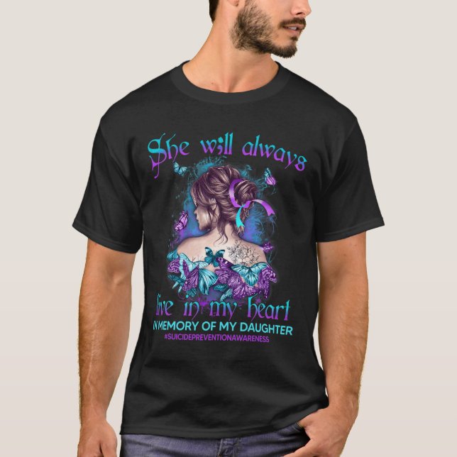 T-shirt Dans Memory Of My Daughter Suicide Prevention (Devant)