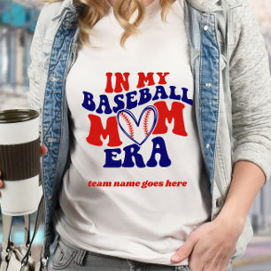 T-SHIRT DANS MON BASEBALL MOM ERA RETRO NOM VINTAGE DE L'É