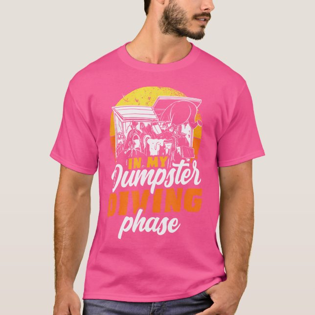 T-shirt Dans Mon Dumpster Diving Phase Bin-Diving Bin Raid (Devant)