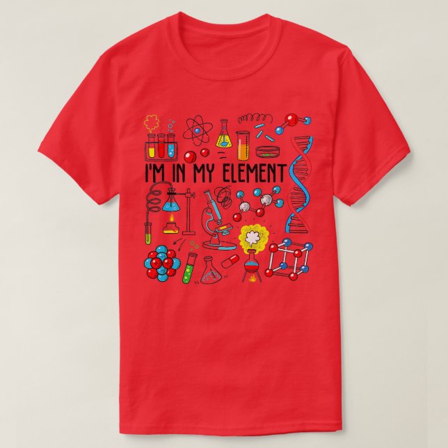 T-shirt Dans Mon Élément Chimie Science Chimiste Drôle Ner (Design devant)