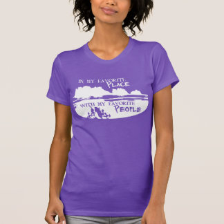 T-shirt Dans mon endroit préféré avec mon blanc préféré de