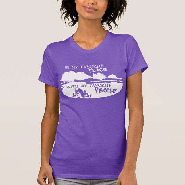 T-shirt Dans mon endroit préféré avec mon blanc préféré de (Devant)