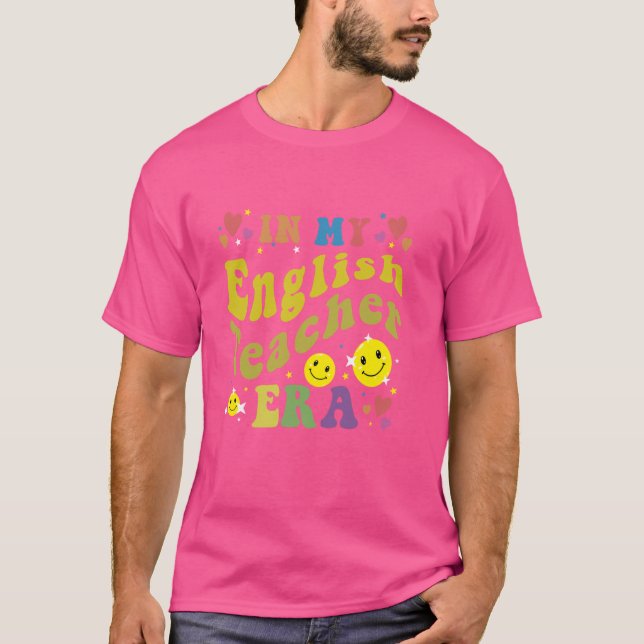T-shirt Dans Mon Époque Enseignant Anglais Retro Retour À  (Devant)