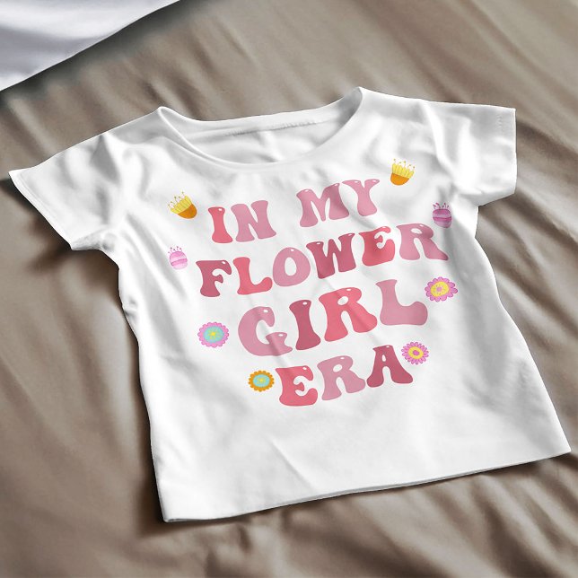 T-shirt Dans Mon Era Girl Flower Era Chemise, Flower Girl  (In my flower girl era shirt, flower girl shirt, bridesmaid shirt, toddler flower shirt, baby flower)