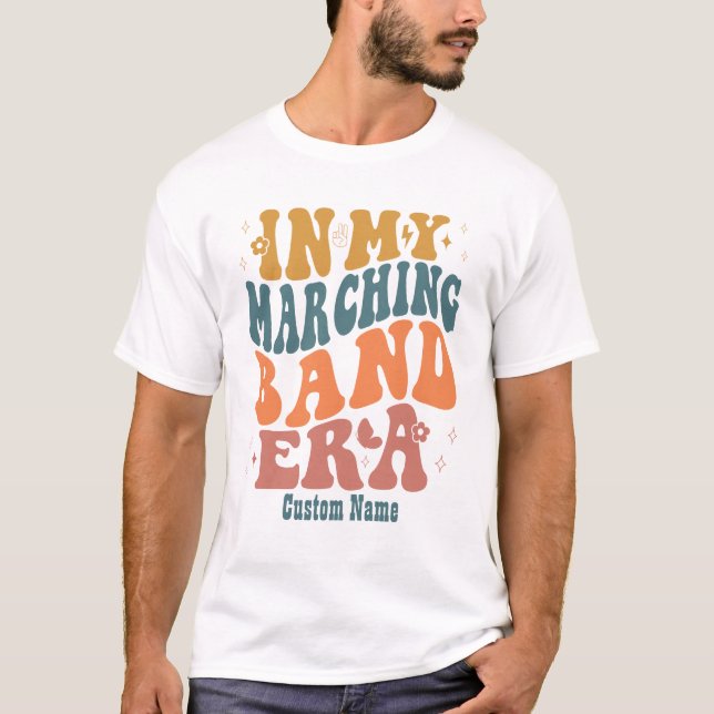 T-shirt Dans mon ère de bande de Marching personnalisable (Devant)