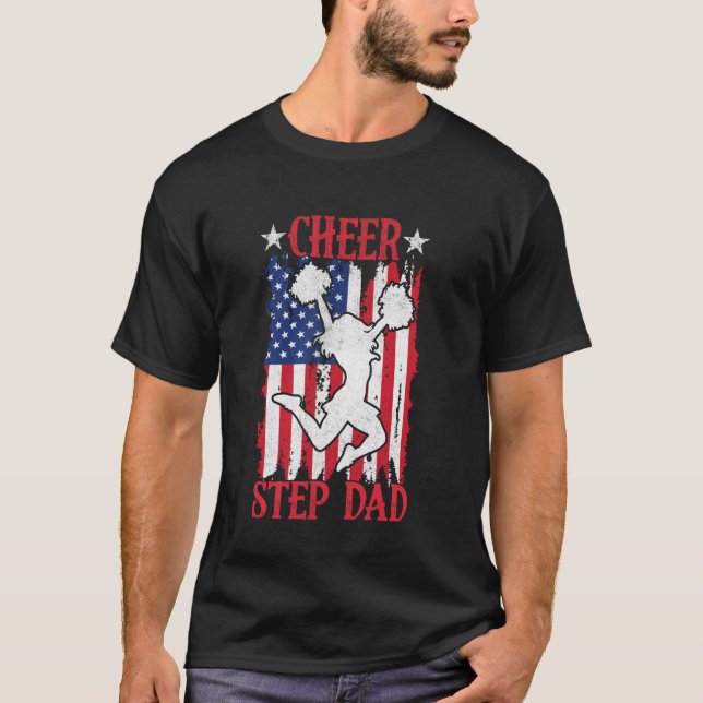 T-shirt Dans Mon Ère de Beau-Père de Cheer US Fla (Devant)