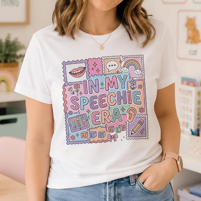T-shirt Dans Mon Ère Speechie Pastel Thérapie de la Parole (Créateur téléchargé)