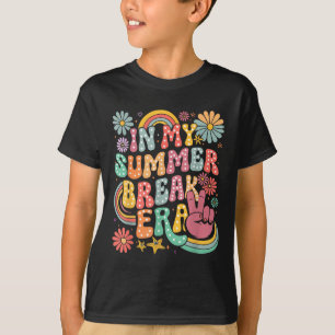 T-shirt Dans Mon Été Pause Époque Enseignant Été Dernier J