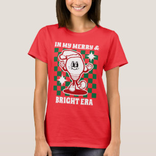 T-shirt Dans Mon Joyeux et brillant âge moderne rouge Noël