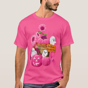T-shirt Dans October We Wear Pink Ghosts & Pumkins For Bre