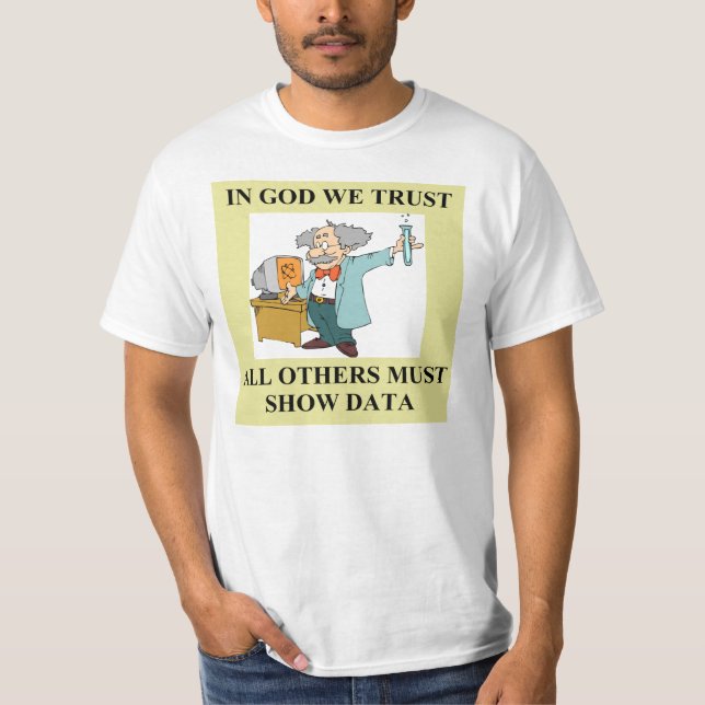 T-shirt dans un dieu nous faisons confiance à la (Devant)