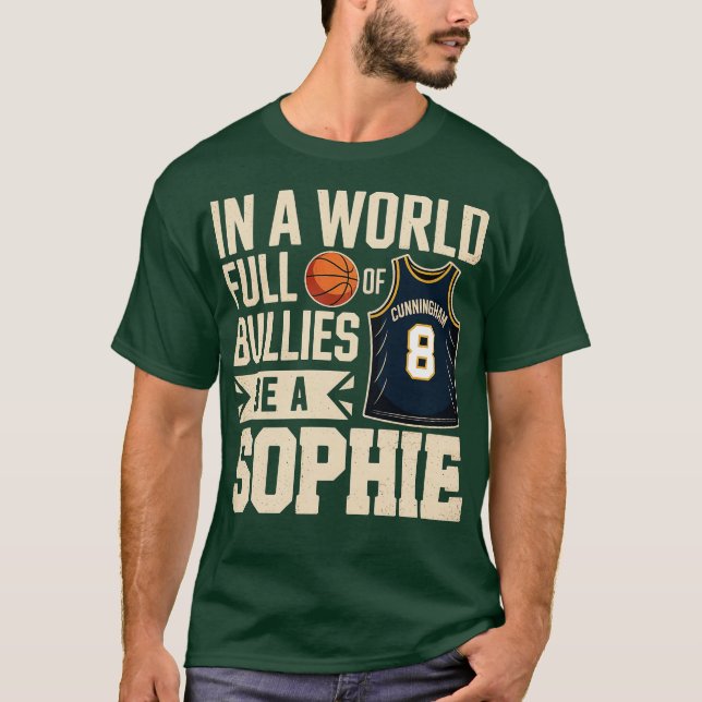 T-shirt Dans un monde plein de brutes être une Sophie (1)- (Devant)