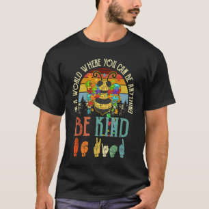 T-shirt Dans un monde sois gentil parapluie abeille bourdo