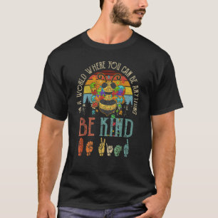 T-shirt Dans un monde sois gentil parapluie abeille bourdo