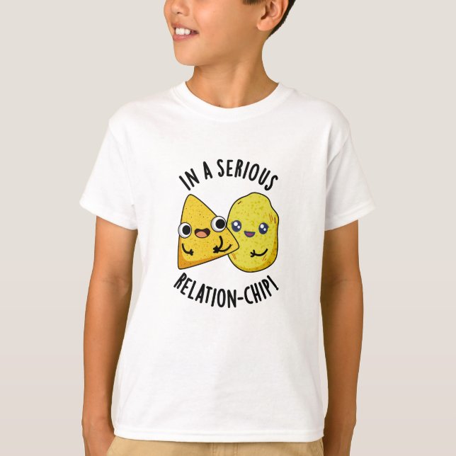 T-shirt Dans une relation sérieuse -chip Drôle de jeu de m (Devant)