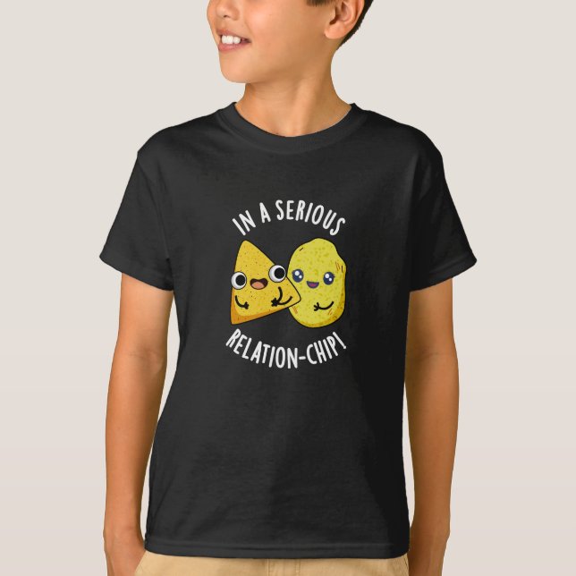 T-shirt Dans une relation sérieuse -chip Drôle de jeu de m (Devant)