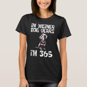 T-shirt Dans Weiner Chien Années Im 365 Dachshund Long Bar