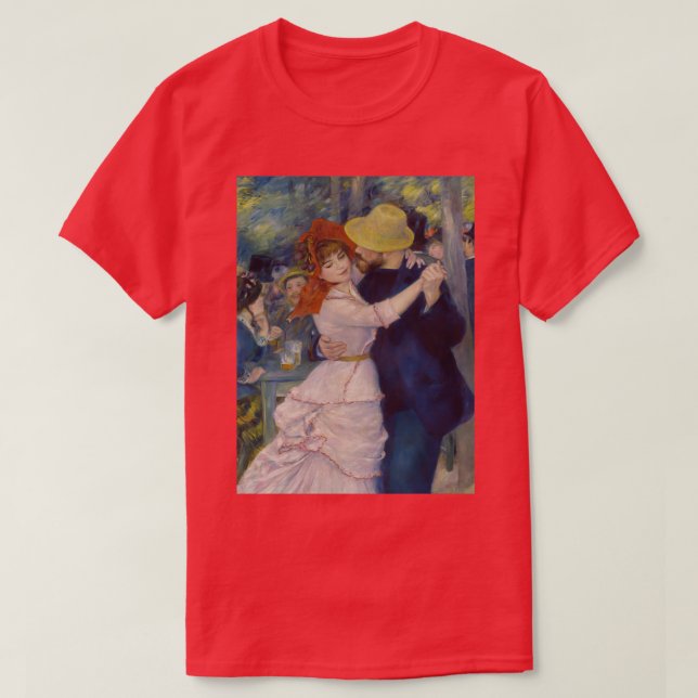 T-shirt Danse à Bougival par Pierre Auguste Renoir 2 (Design devant)