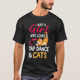 T-shirt Danse à claquettes et chats Dame aux chats Danseus