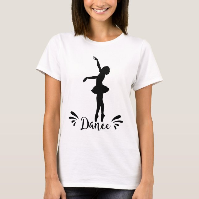 T-shirt Danse - Ballerina Silhouette (Devant)