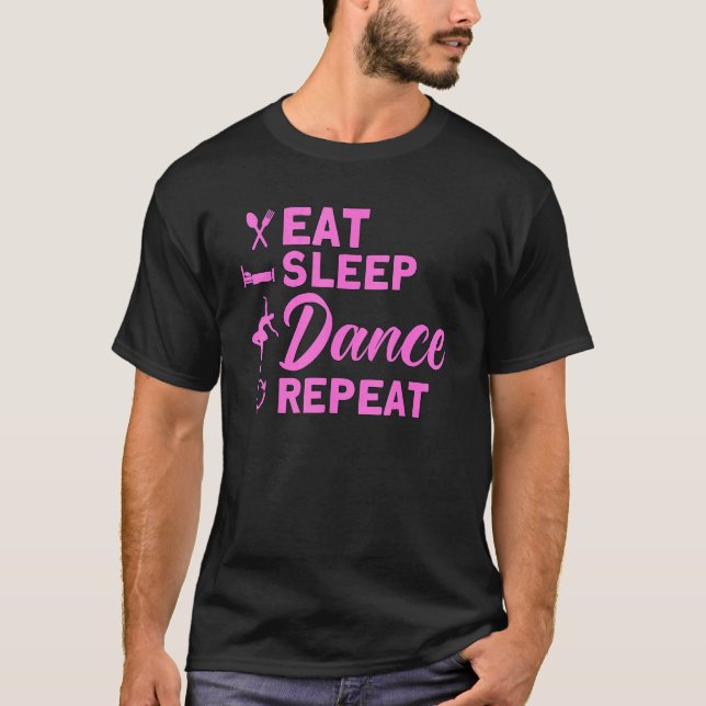 T-shirt Danse Ballet Danse Fille Ballerina Mange Dormir Da (Devant)