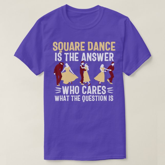 T-shirt Danse carré femmes hommes danser couple danser cad (Design devant)