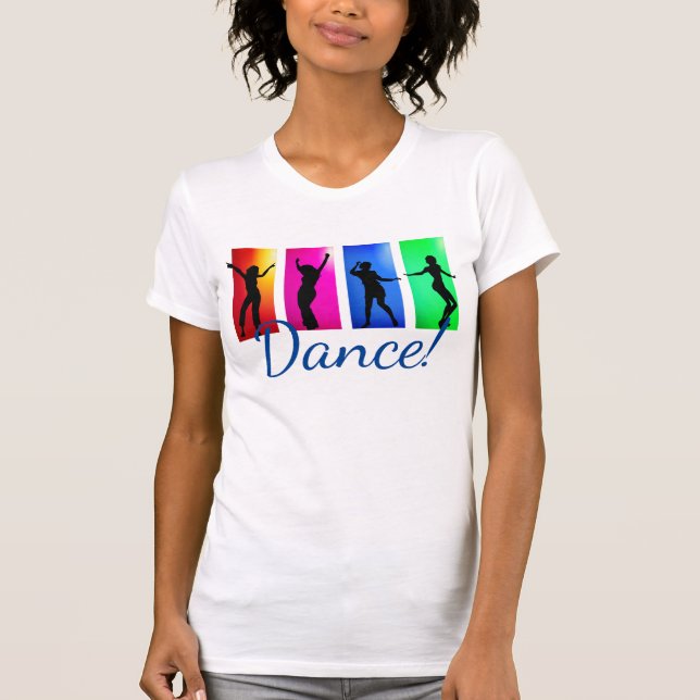 T-shirt Danse colorée de femmes (Devant)