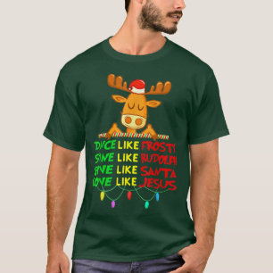 T-shirt Danse Comme Frosty Shine Rudolph Donner Père Noël