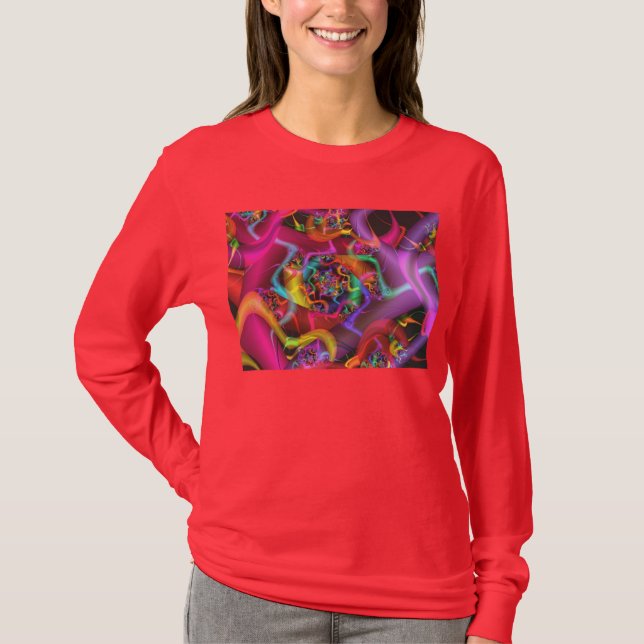 T-shirt Danse Cool mignonne Art Abstrait Fractal (Devant)
