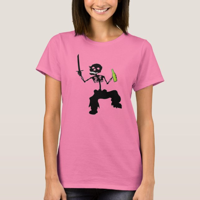 T-shirt danse crâne vert bière drôle st. patrick jour (Devant)