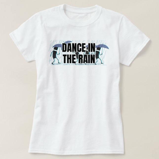 T-shirt Danse dans la pluie | phozos (Design devant)