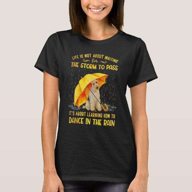 T-shirt Danse Dans Le Fil De Pluie Fox Terrier (Devant)